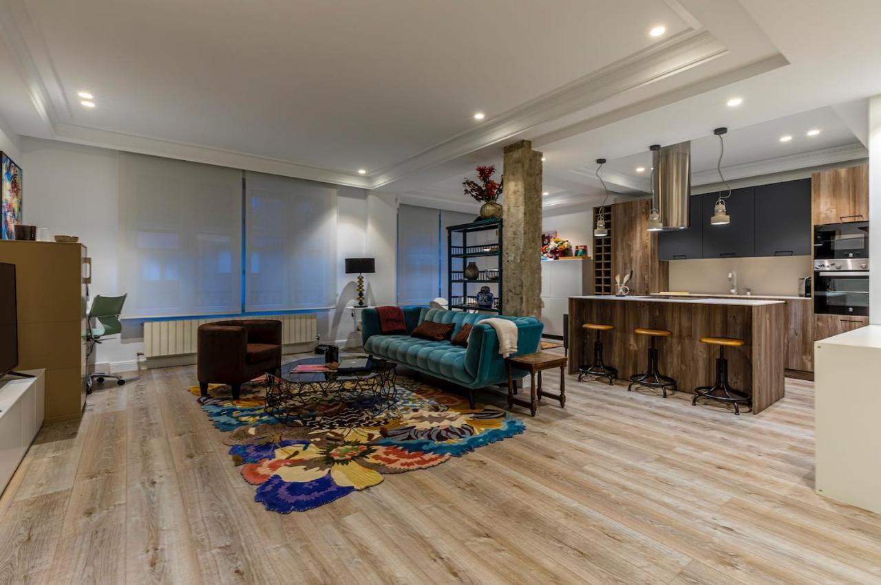 110 M2 Central Apartment In Abando Close To Guggenheim With Parking Bilbau Exterior foto